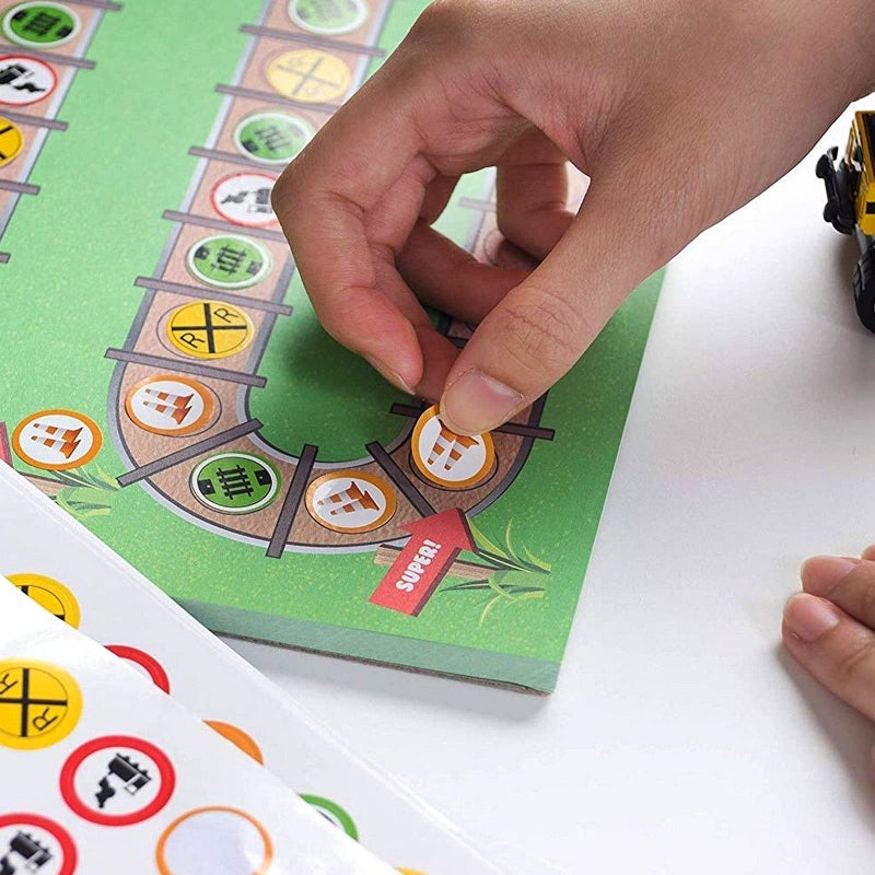 Infinite Curiosity Potty Training Chart - Sticker Incentive Chart for Toddlers - Train-Themed Layout & Potty Training Incentives for Boys - Reward Train Sticker Sheets - 50 Ct, 10.3 x 8.3 in - Image 3